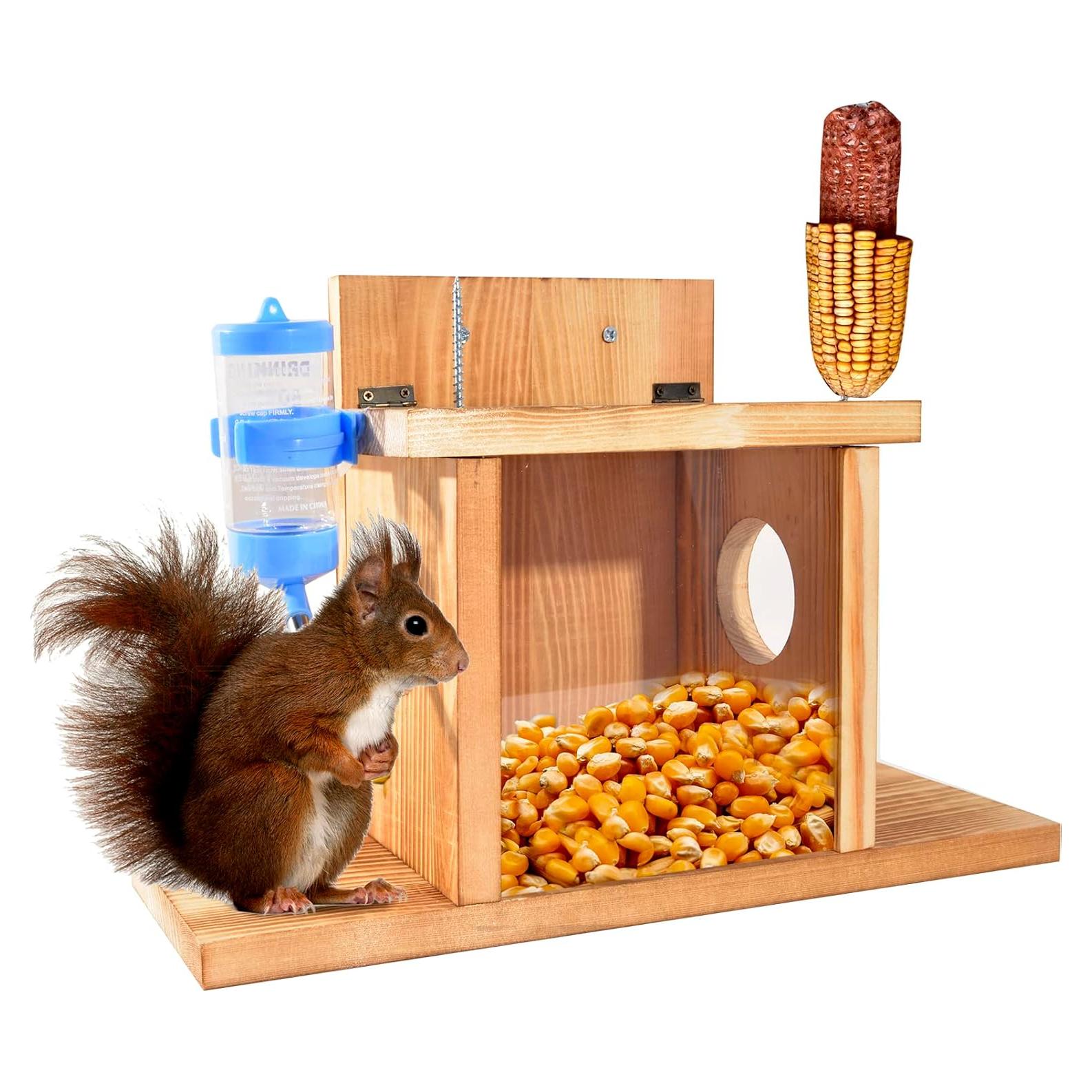 Comedero para Ardillas ChezMax con Dispensador de Agua 80ml