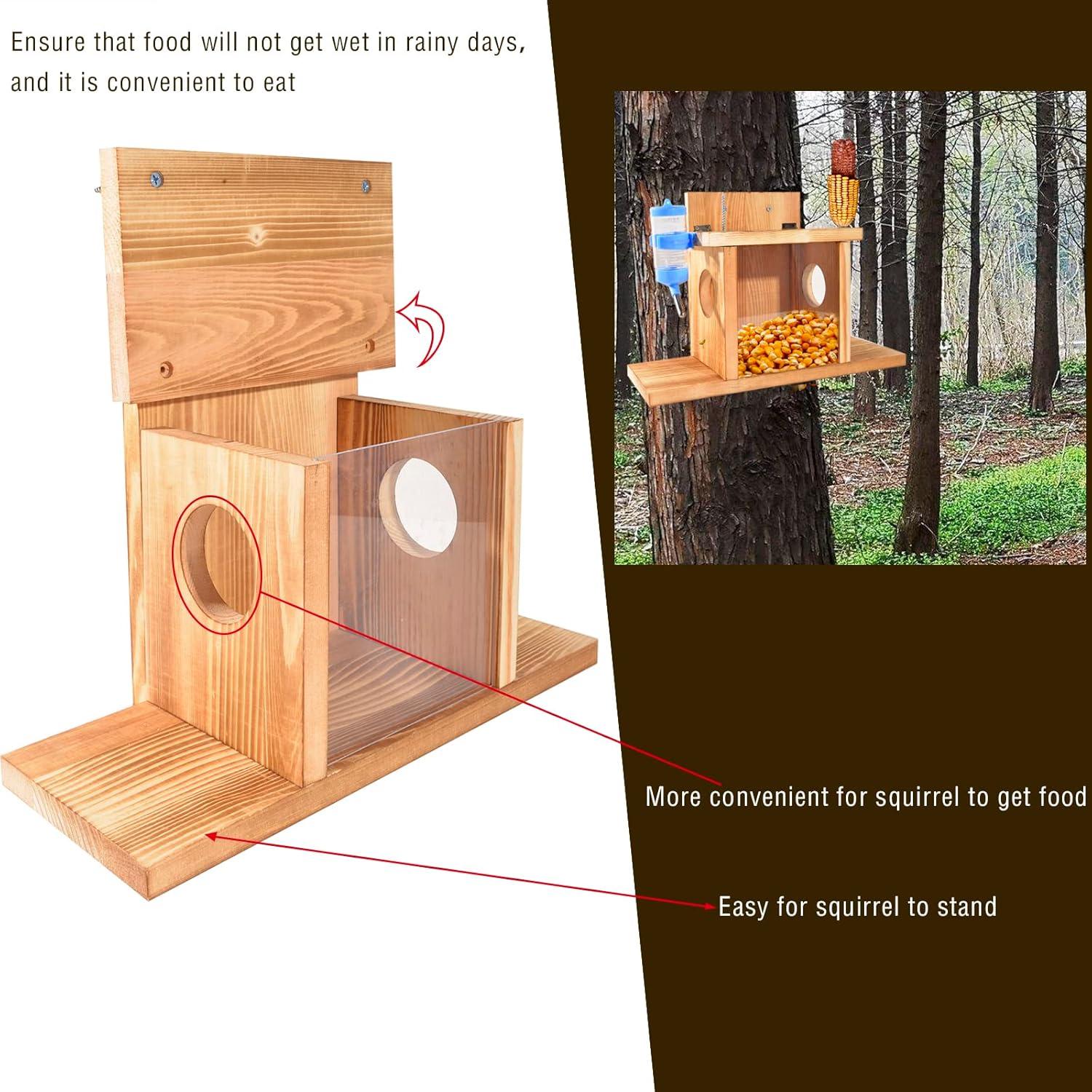 Comedero para Ardillas ChezMax con Dispensador de Agua 80ml