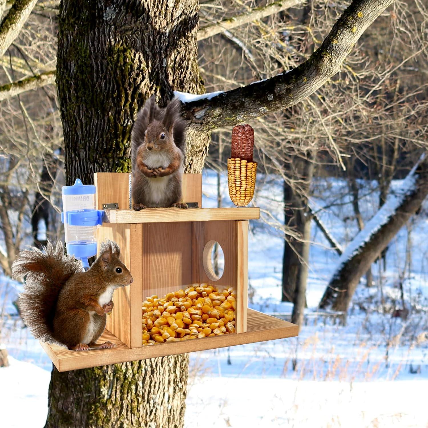 Comedero para Ardillas ChezMax con Dispensador de Agua 80ml