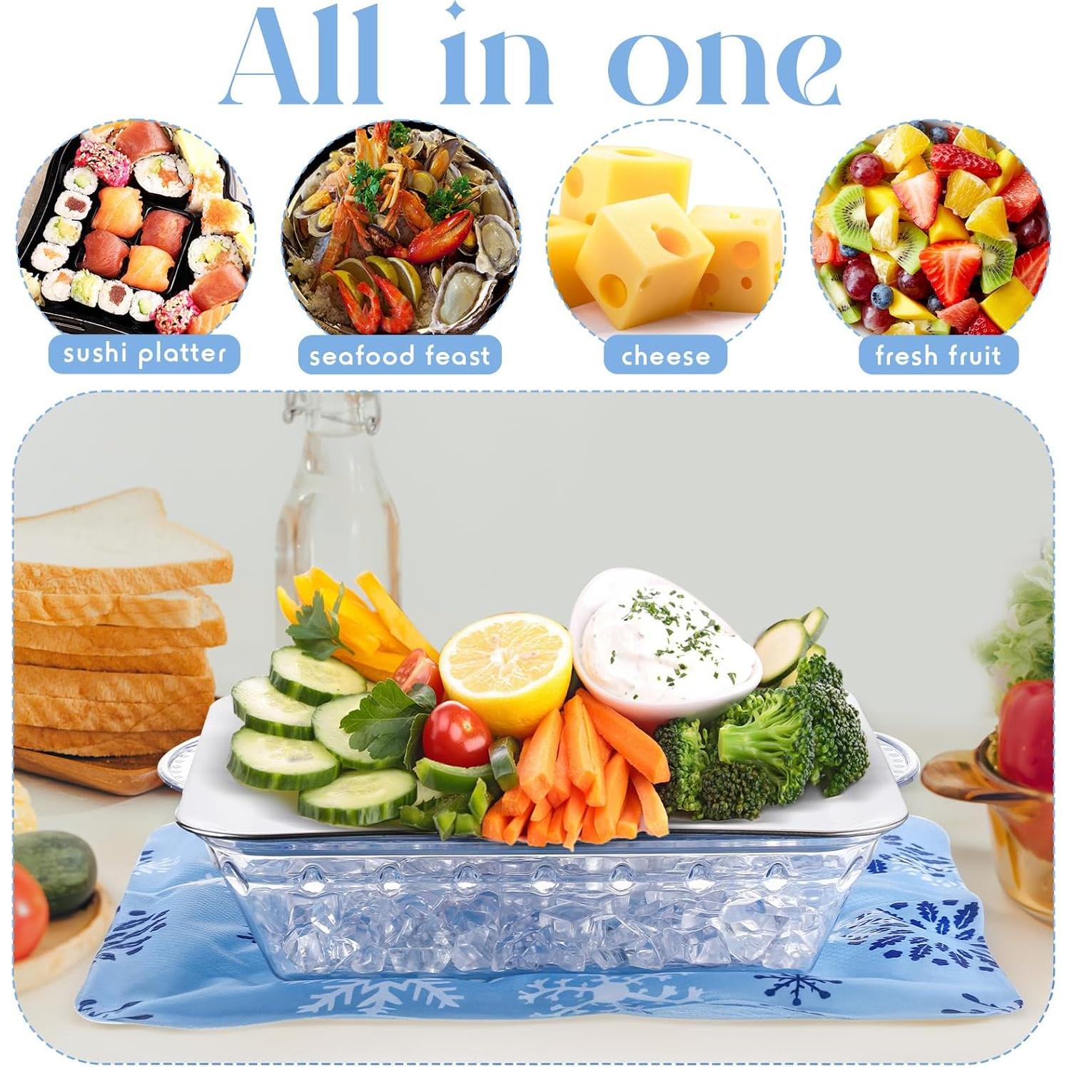 Set de 8 Piezas Mat de Hielo Reutilizable Meanplan 30 cm