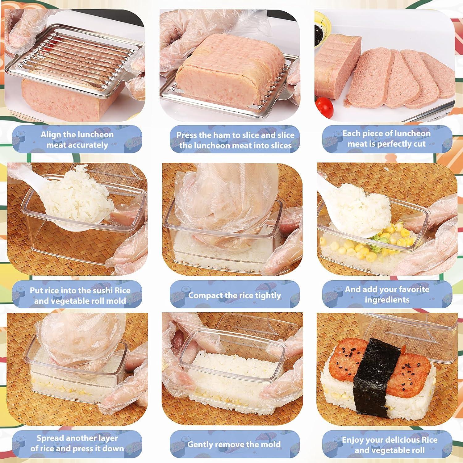 Kit de Molde para Musubi DIMVKA con Cortador de SPAM Antiadherente