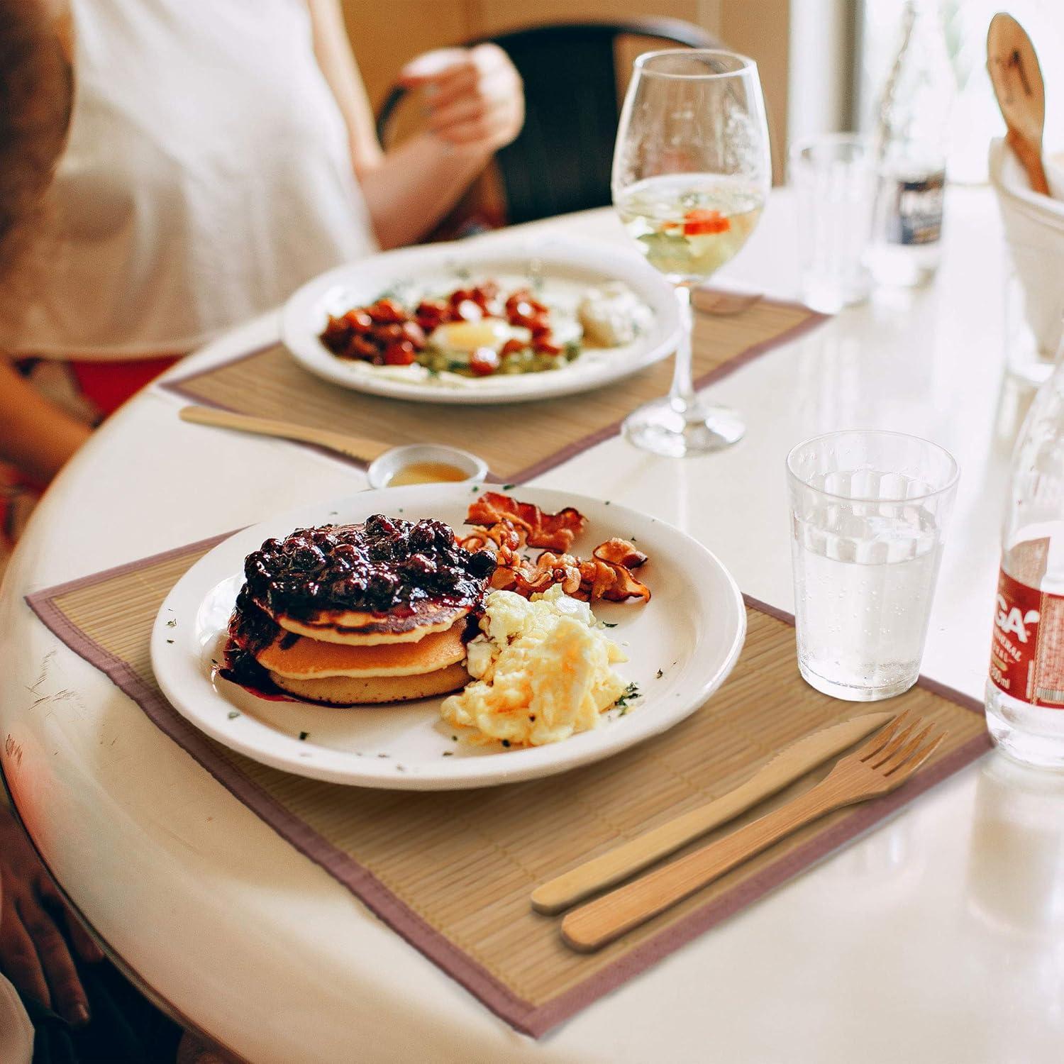 Manteles Individuales de Bambú BambooMN - 6 Piezas 45.72x33.02 cm