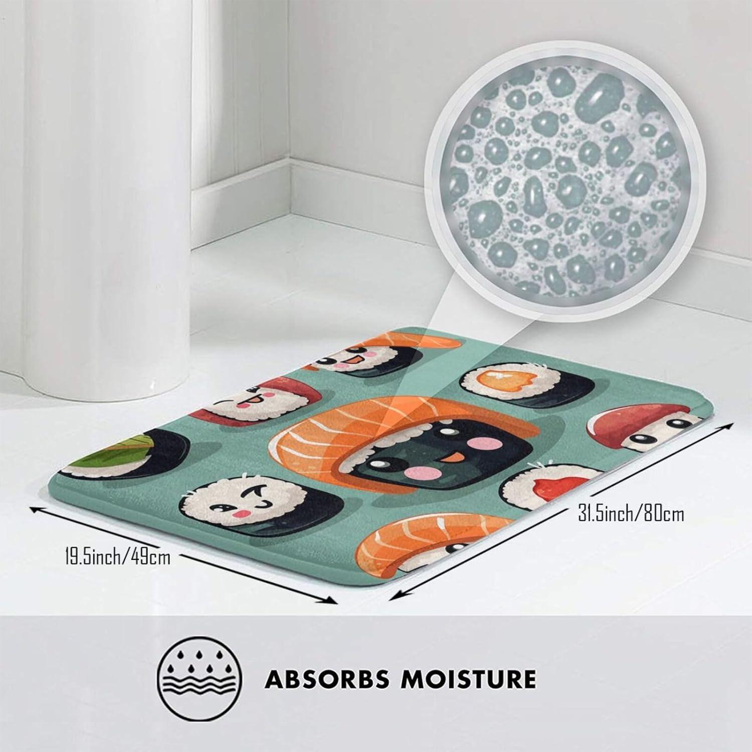 Alfombra de Entrada LKWSCGHM 49.5x80cm Antideslizante Floral