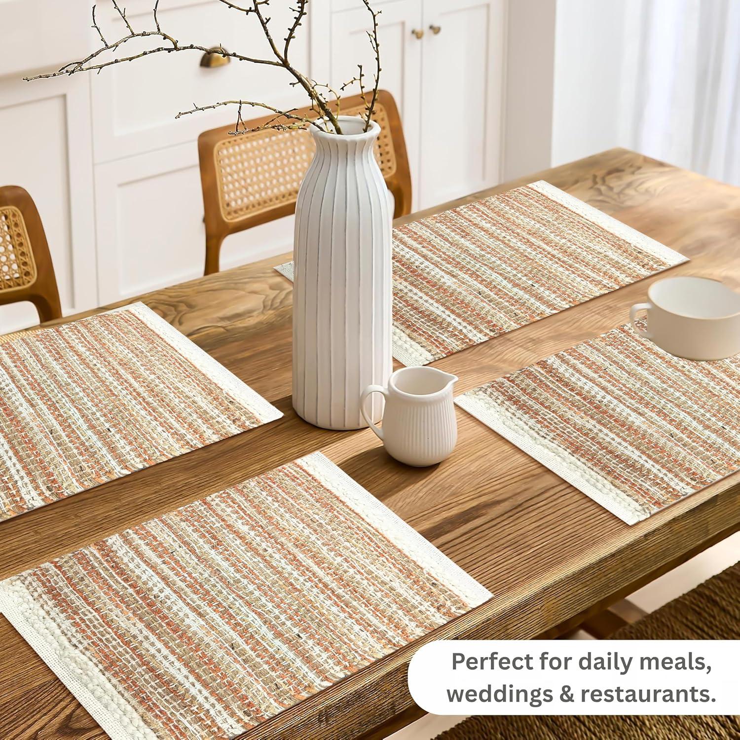 Conjunto de 4 Manteles Individuales Hausattire 33x48 cm Jute