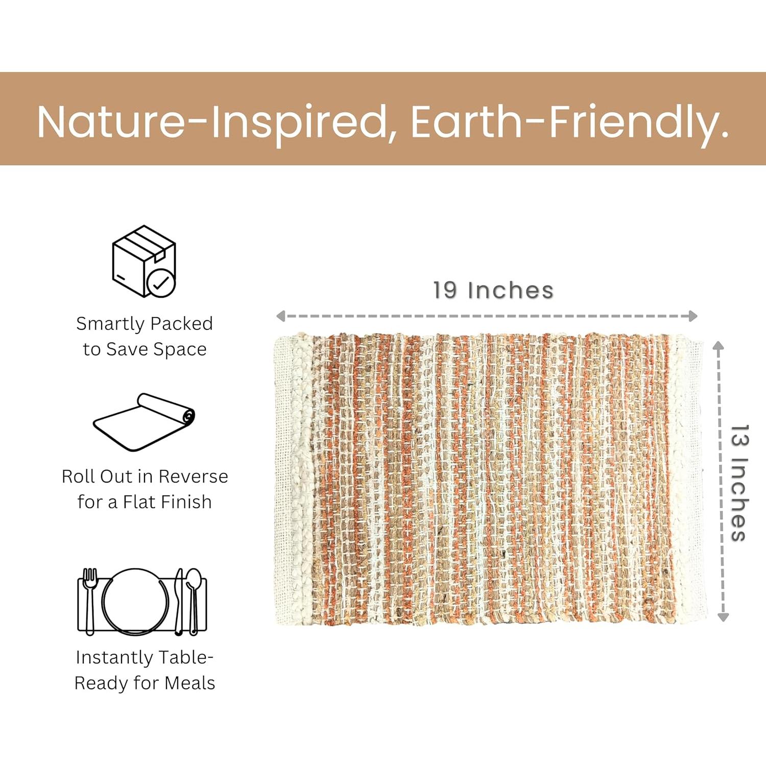 Conjunto de 4 Manteles Individuales Hausattire 33x48 cm Jute