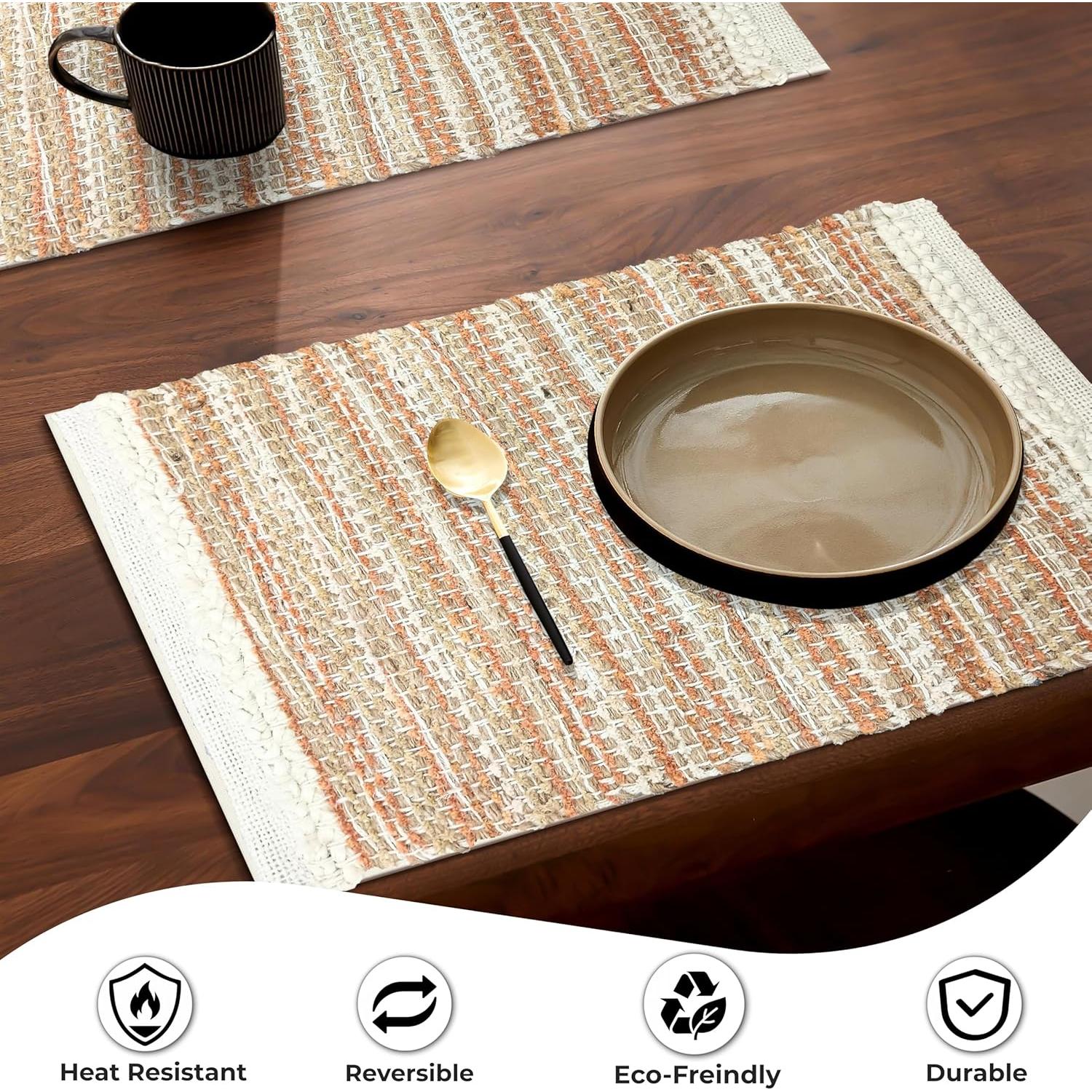 Conjunto de 4 Manteles Individuales Hausattire 33x48 cm Jute