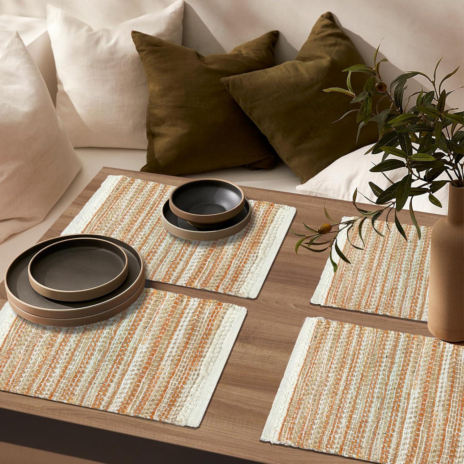 Conjunto de 4 Manteles Individuales Hausattire 33x48 cm Jute