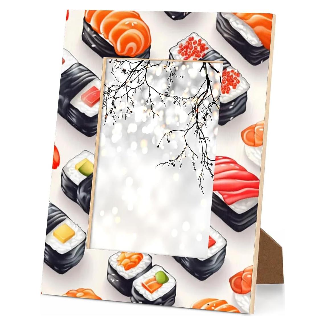 Marco de Fotos de Madera LANYANYQ 5x7 Pulgadas Negro