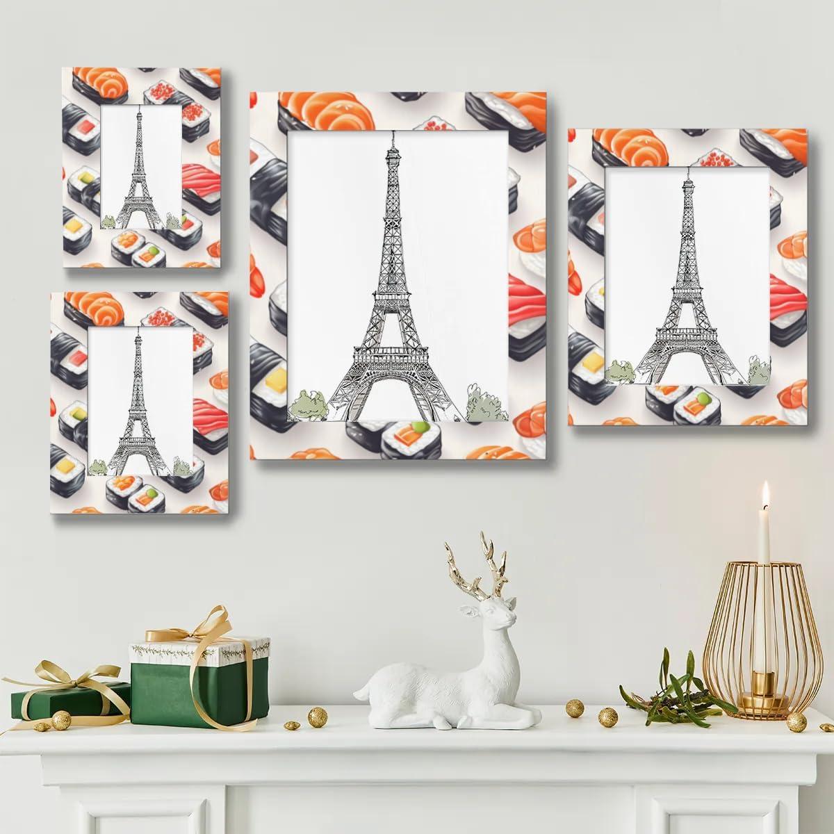 Marco de Fotos de Madera LANYANYQ 5x7 Pulgadas Negro