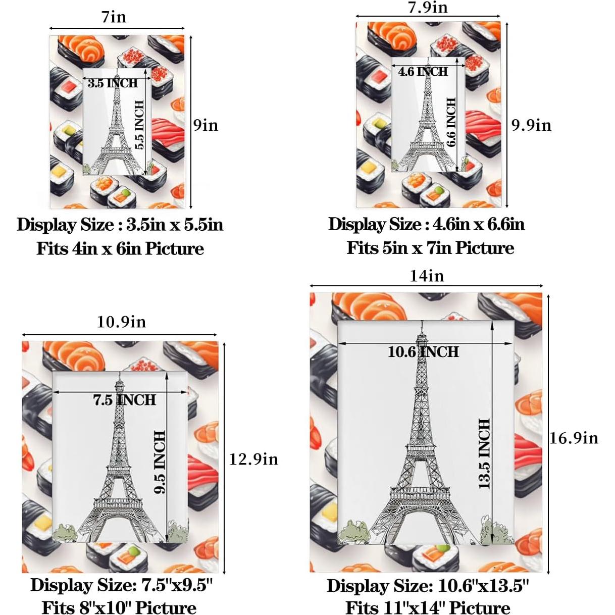 Marco de Fotos de Madera LANYANYQ 5x7 Pulgadas Negro