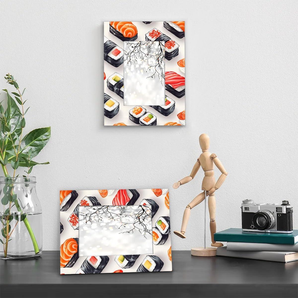 Marco de Fotos de Madera LANYANYQ 5x7 Pulgadas Negro