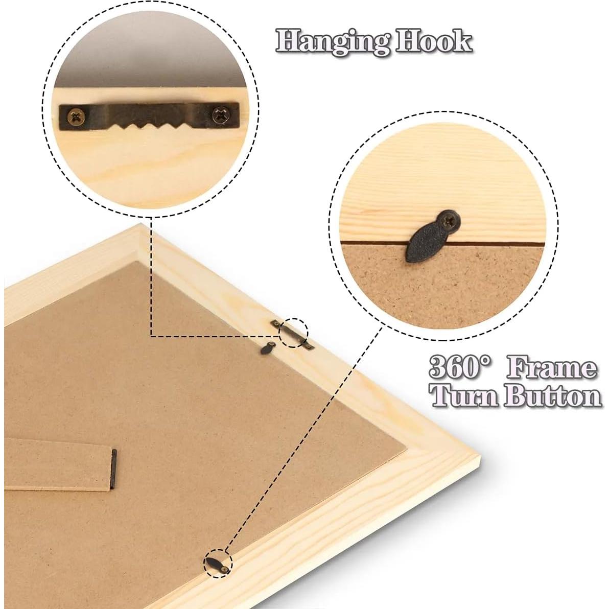 Marco de Fotos de Madera LANYANYQ 5x7 Pulgadas Negro