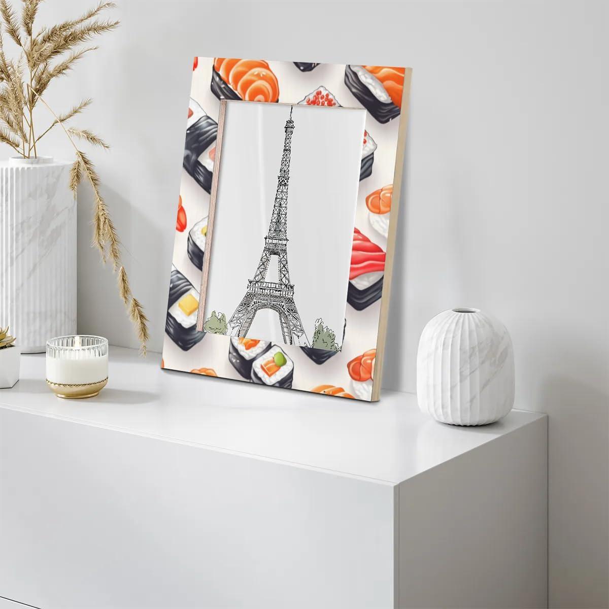 Marco de Fotos de Madera LANYANYQ 5x7 Pulgadas Negro