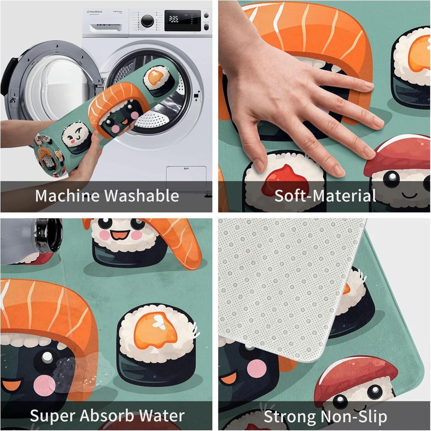 Alfombra de Entrada LKWSCGHM 60x40 cm Antideslizante Absorbente