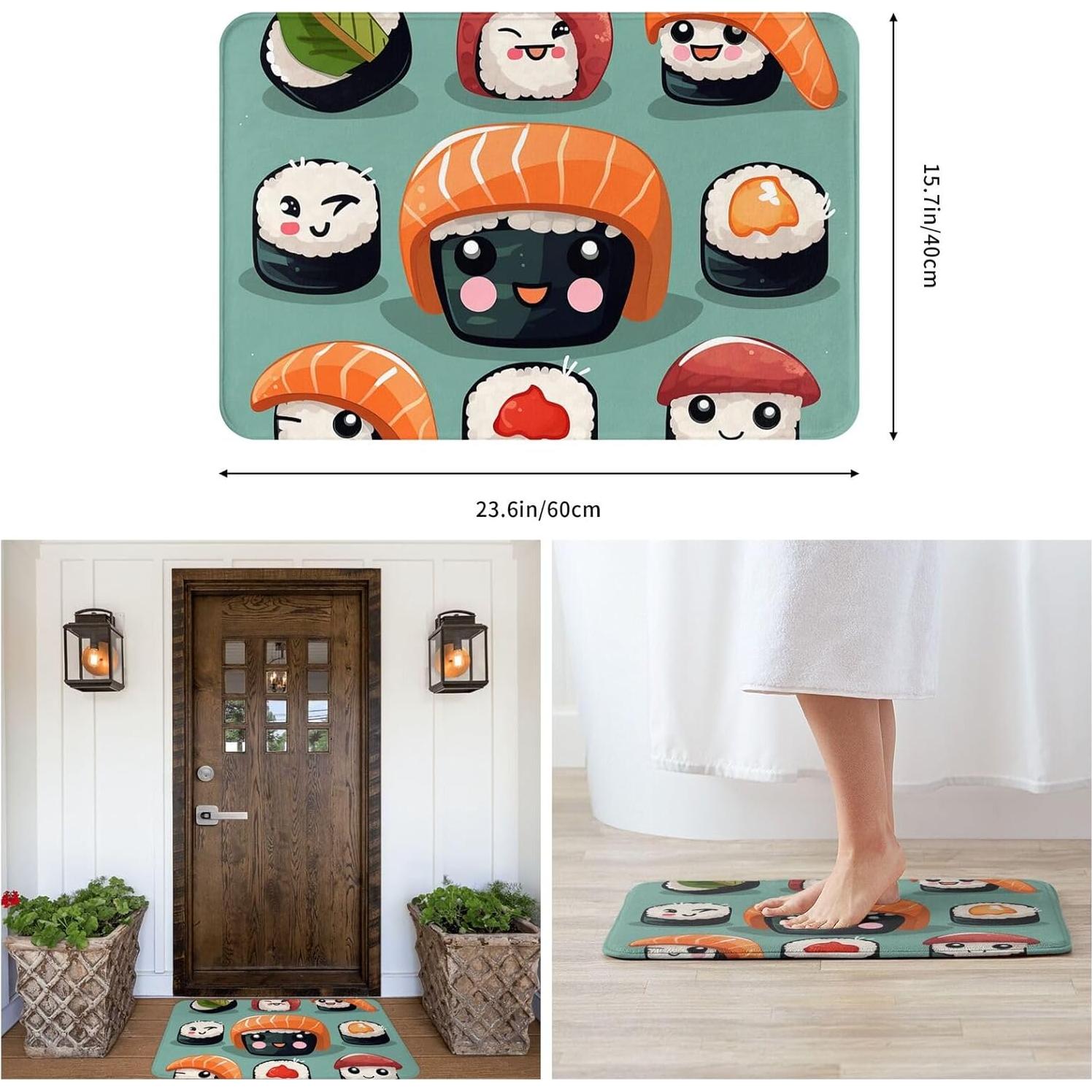 Alfombra de Entrada LKWSCGHM 60x40 cm Antideslizante Absorbente