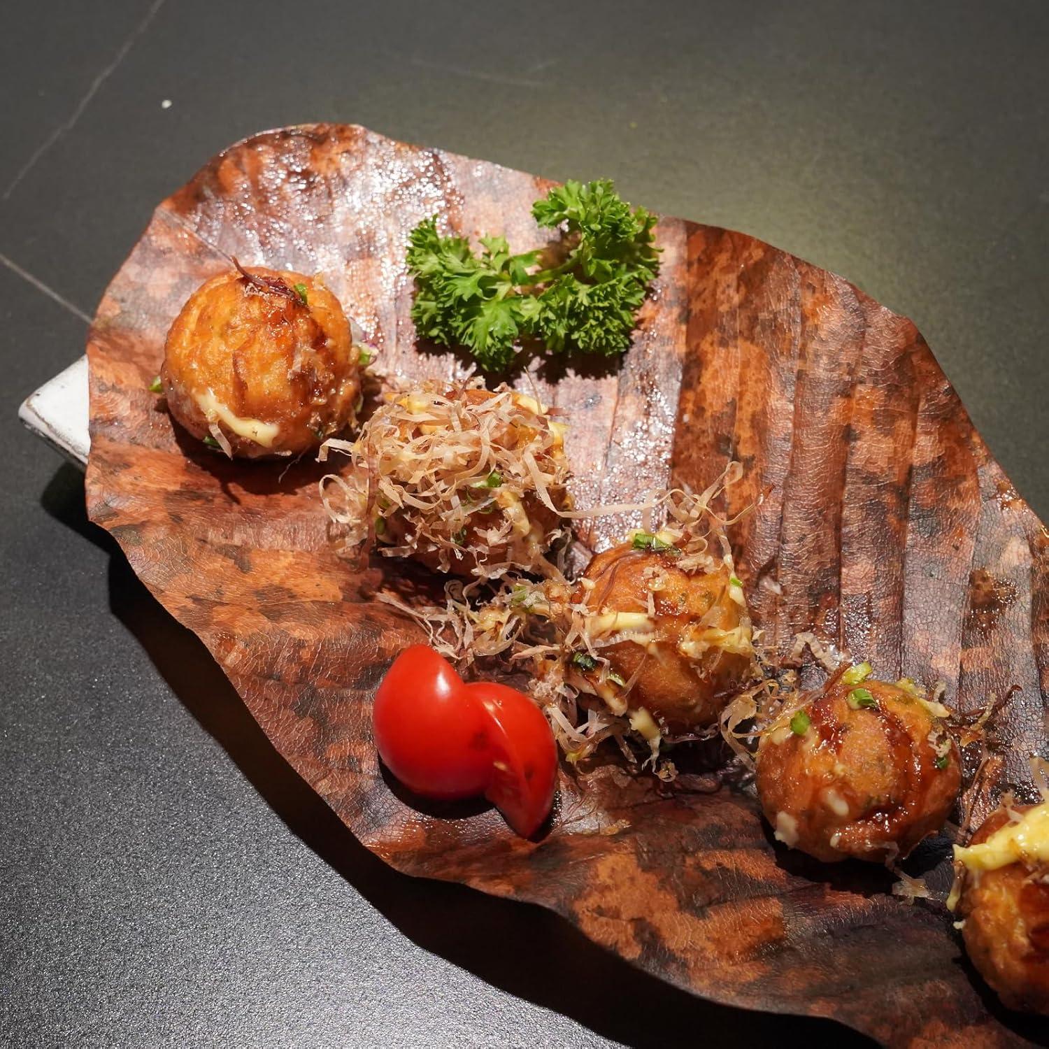 Plato de Sushi Ecológico Rainlily Wen Hoja Grande 40 Unidades