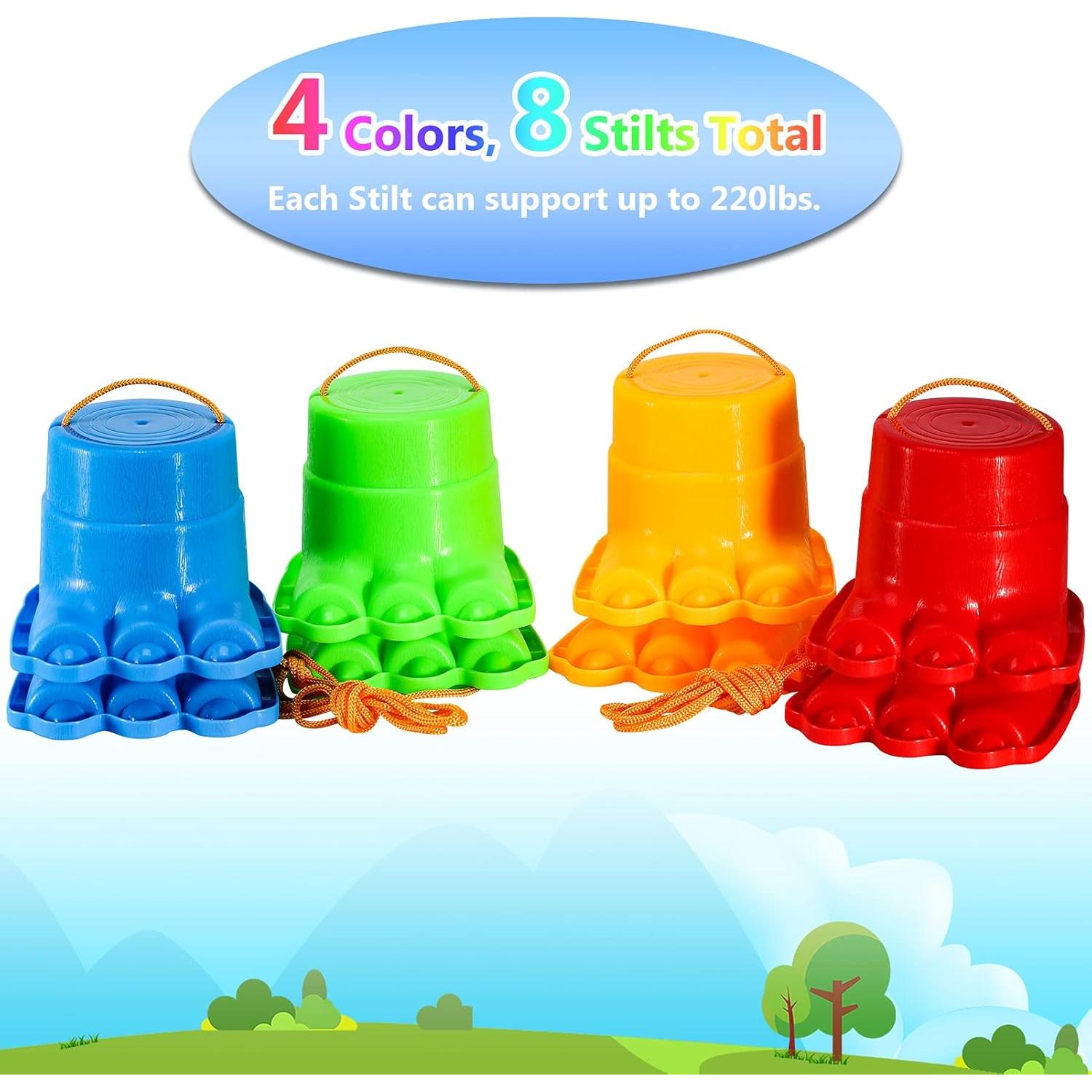 Zancos de Equilibrio IROO para Niños, 4 Pares Coloridos