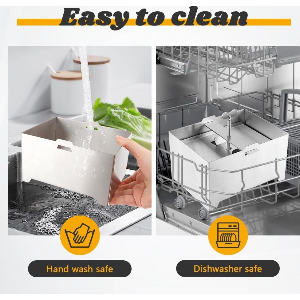 Prensa de Tofu Kryslanix de Acero Inoxidable con Toalla y Bandeja