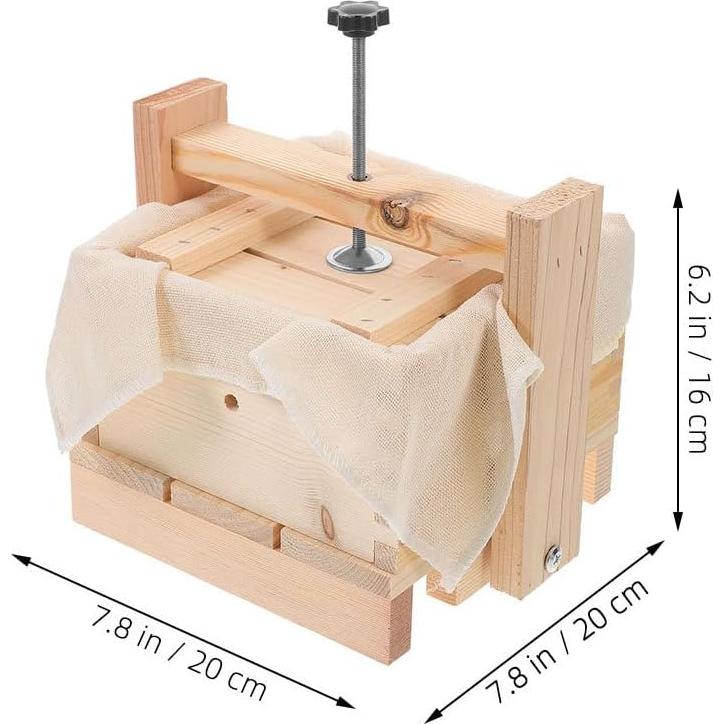 Molde de Tofu de Madera PRETYZOOM 20x20x16 cm