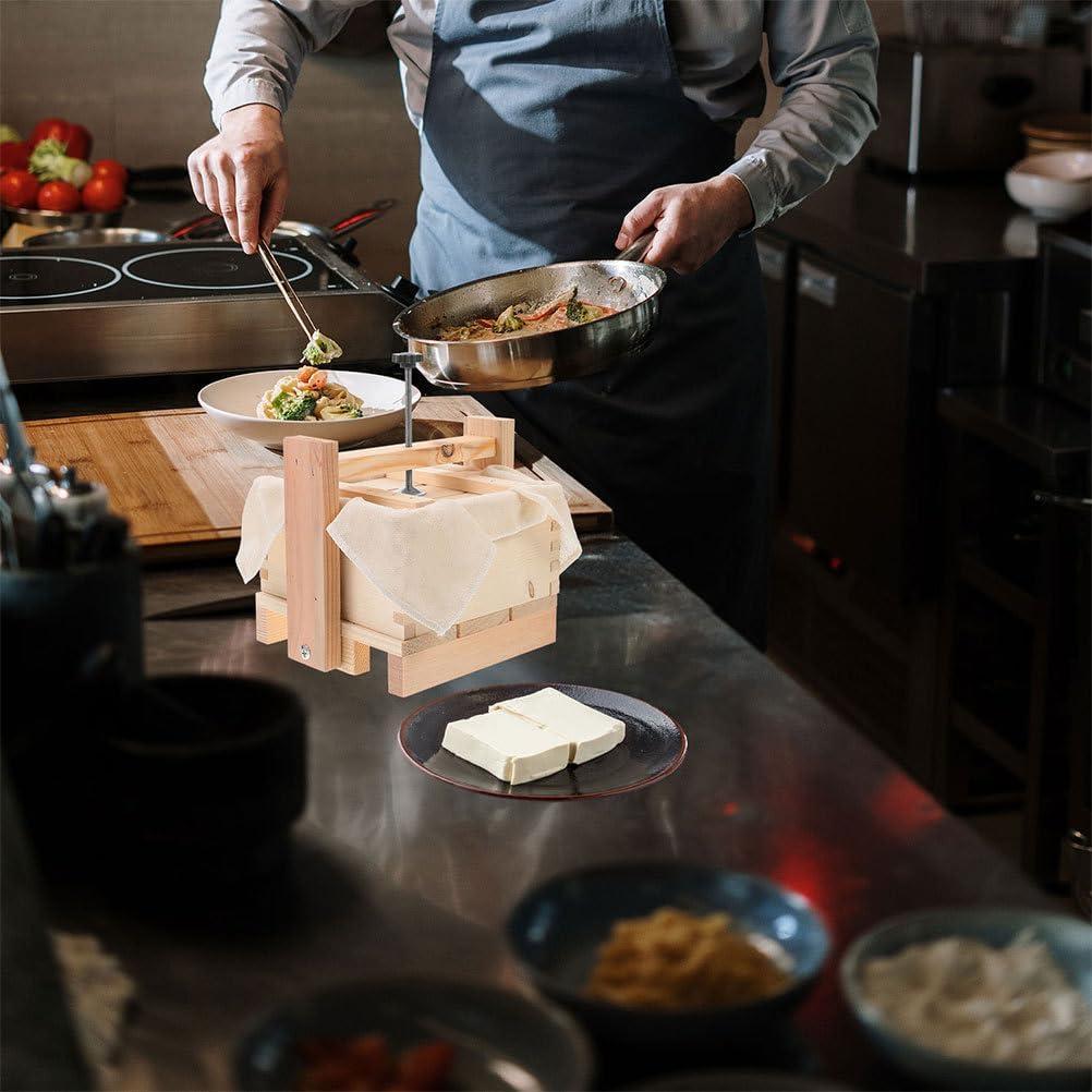 Molde de Tofu de Madera PRETYZOOM 20x20x16 cm