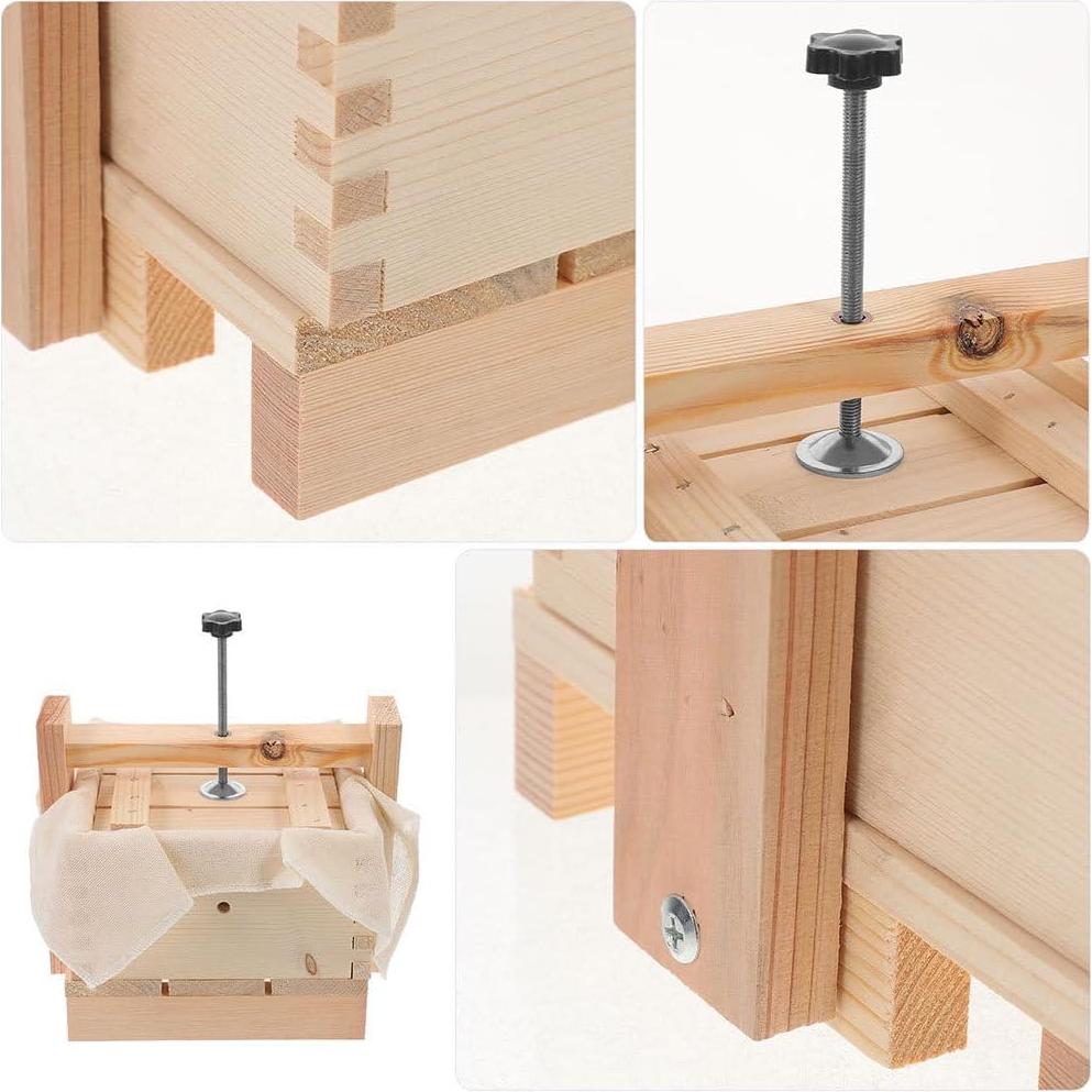 Molde de Tofu de Madera PRETYZOOM 20x20x16 cm