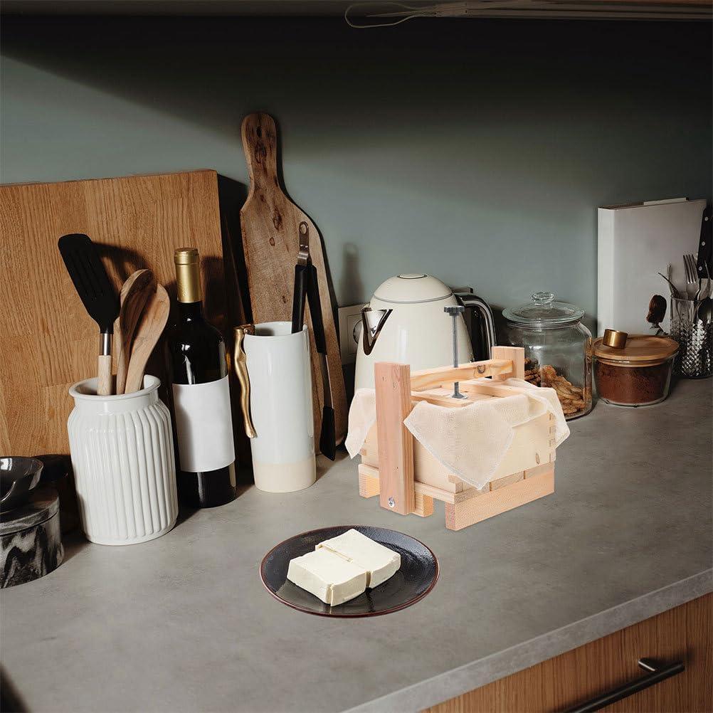 Molde de Tofu de Madera PRETYZOOM 20x20x16 cm