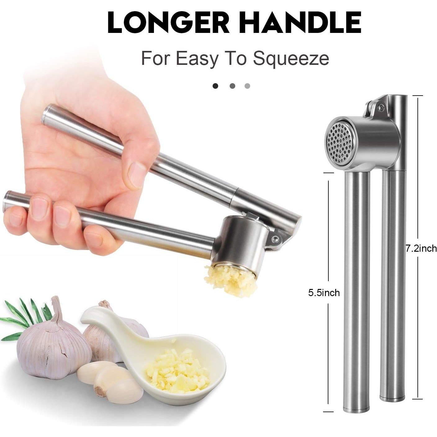 Prensa de Ajo Mempedont Acero Inoxidable con Accesorios