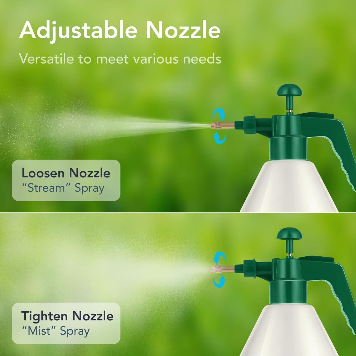 Pulverizador de Jardín Flora 1.5L con Boquilla Ajustable Verde