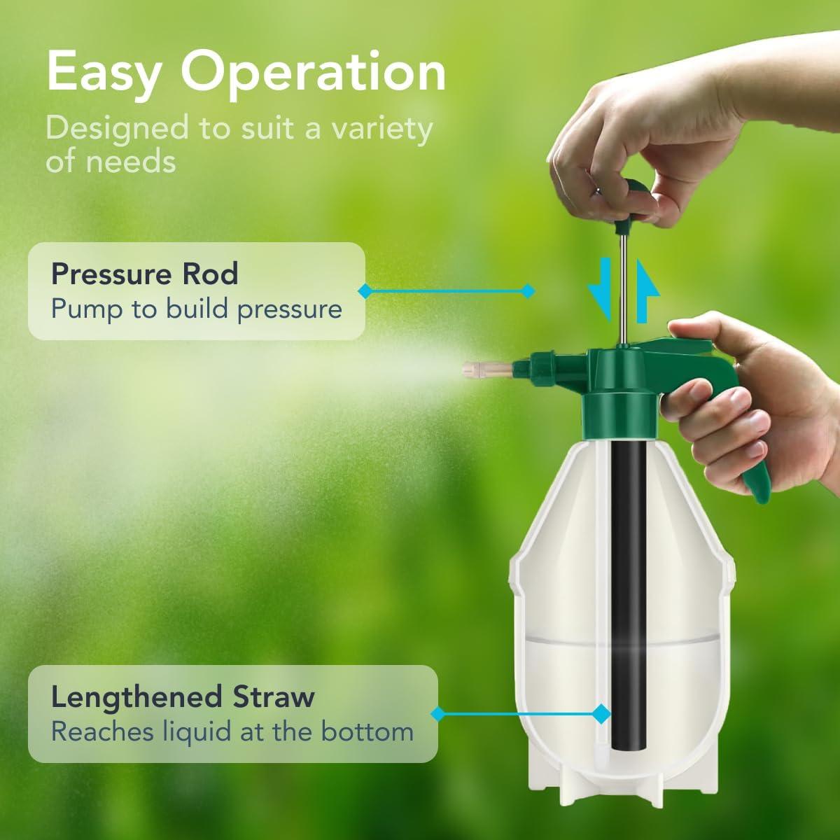 Pulverizador de Jardín Flora 1.5L con Boquilla Ajustable Verde