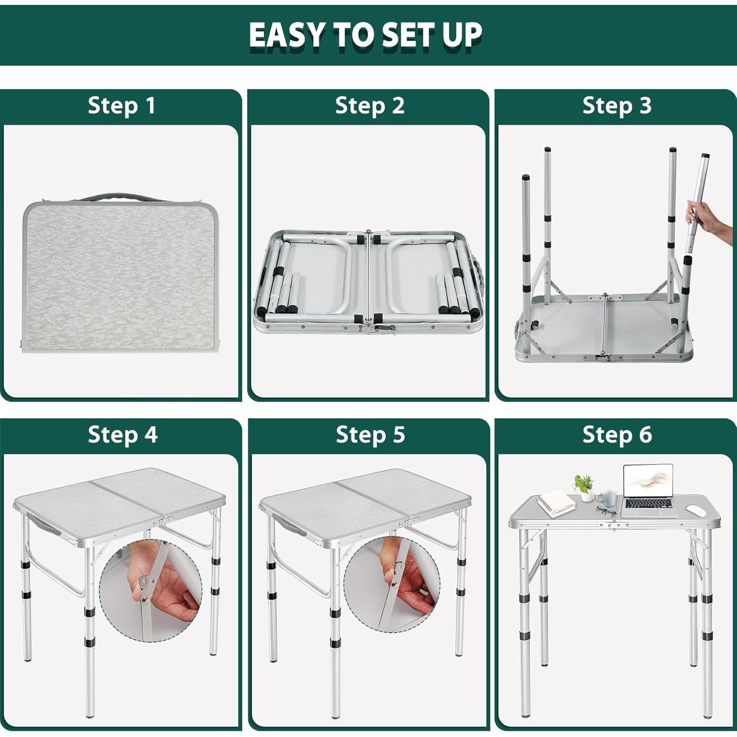 Mesa Plegable RedSwing 61x40cm 3 Alturas Ajustables