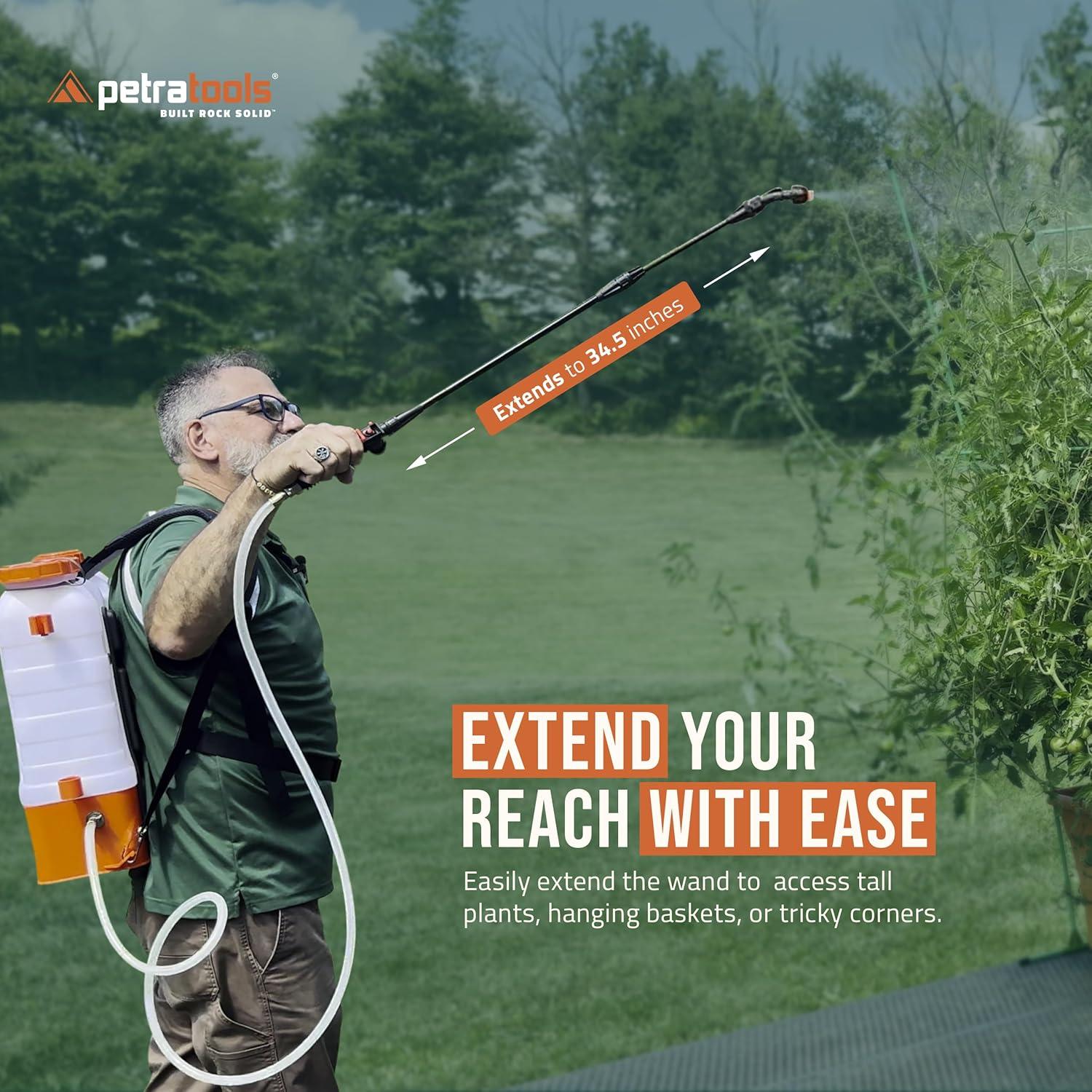 Pulverizador de Mochila Eléctrico Petra HD4000 4 Galones 6 Horas