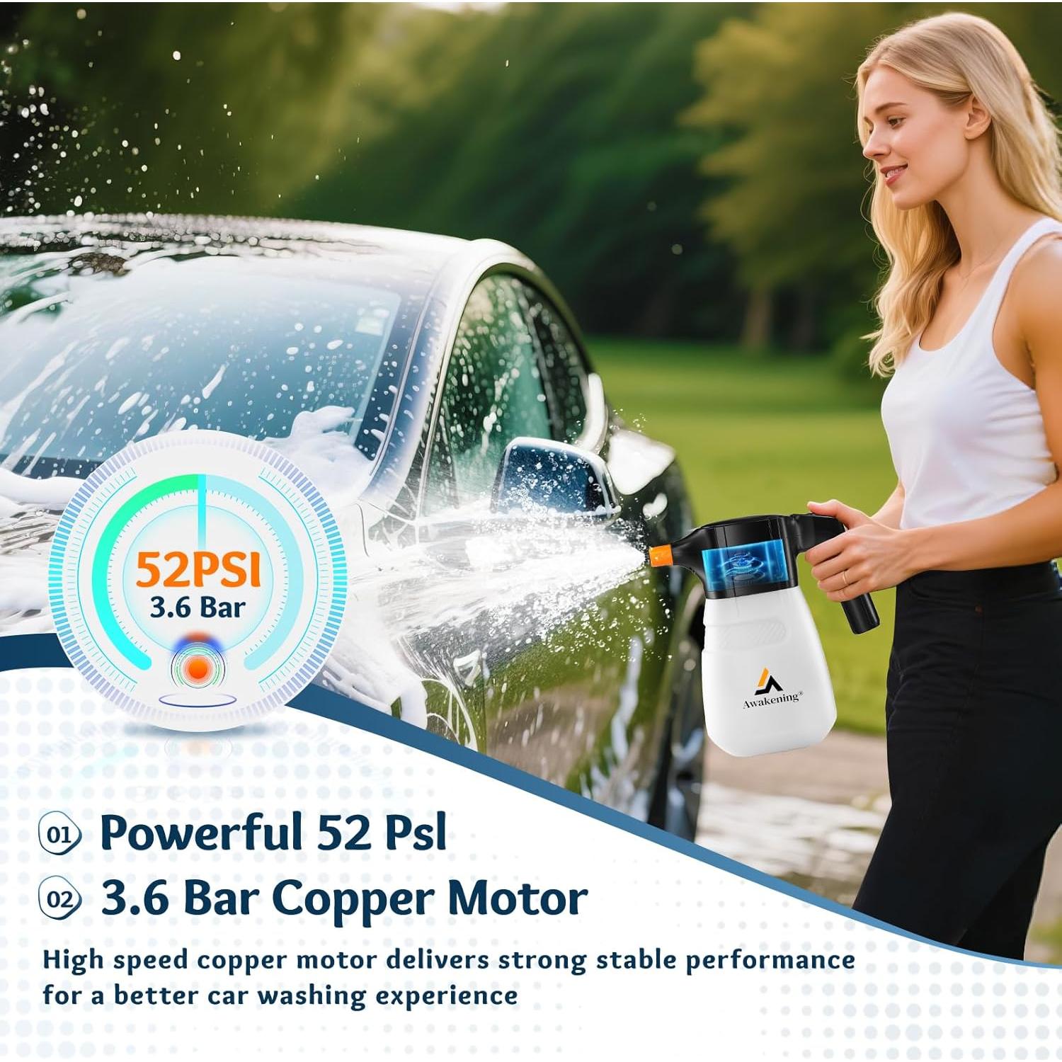 Pulverizador de Espuma Eléctrico DESPERTAR AW-03W 2L Inalámbrico