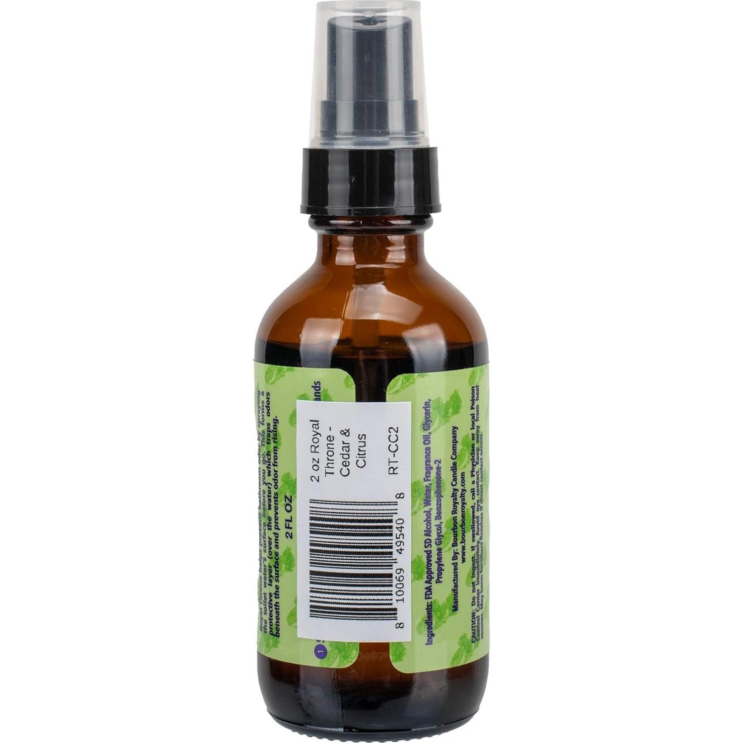 Spray para Inodoro Bourbon Royalty Cedro y Cítricos 2x118ml