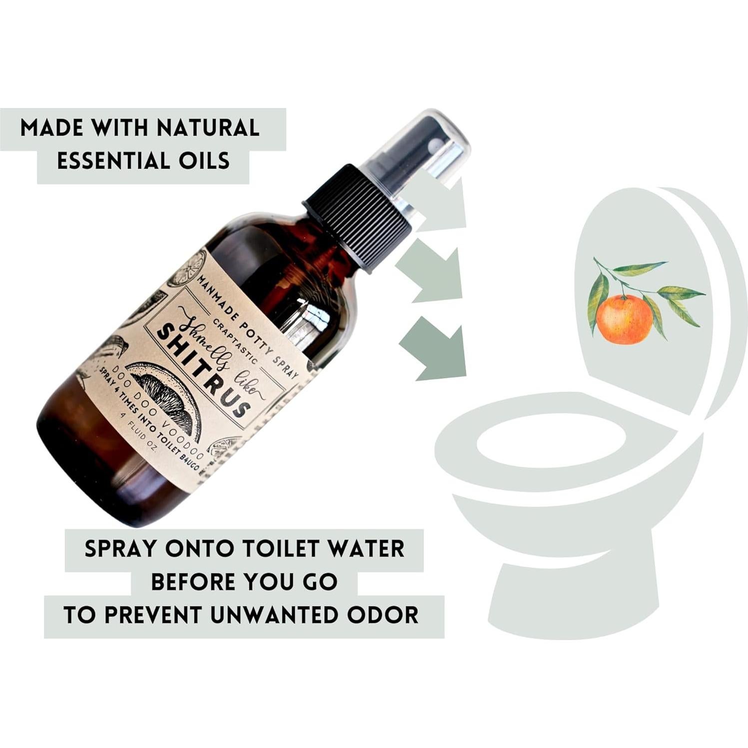 Spray de Inodoro Cítricos 120ml - Regalo Divertido para Hombres