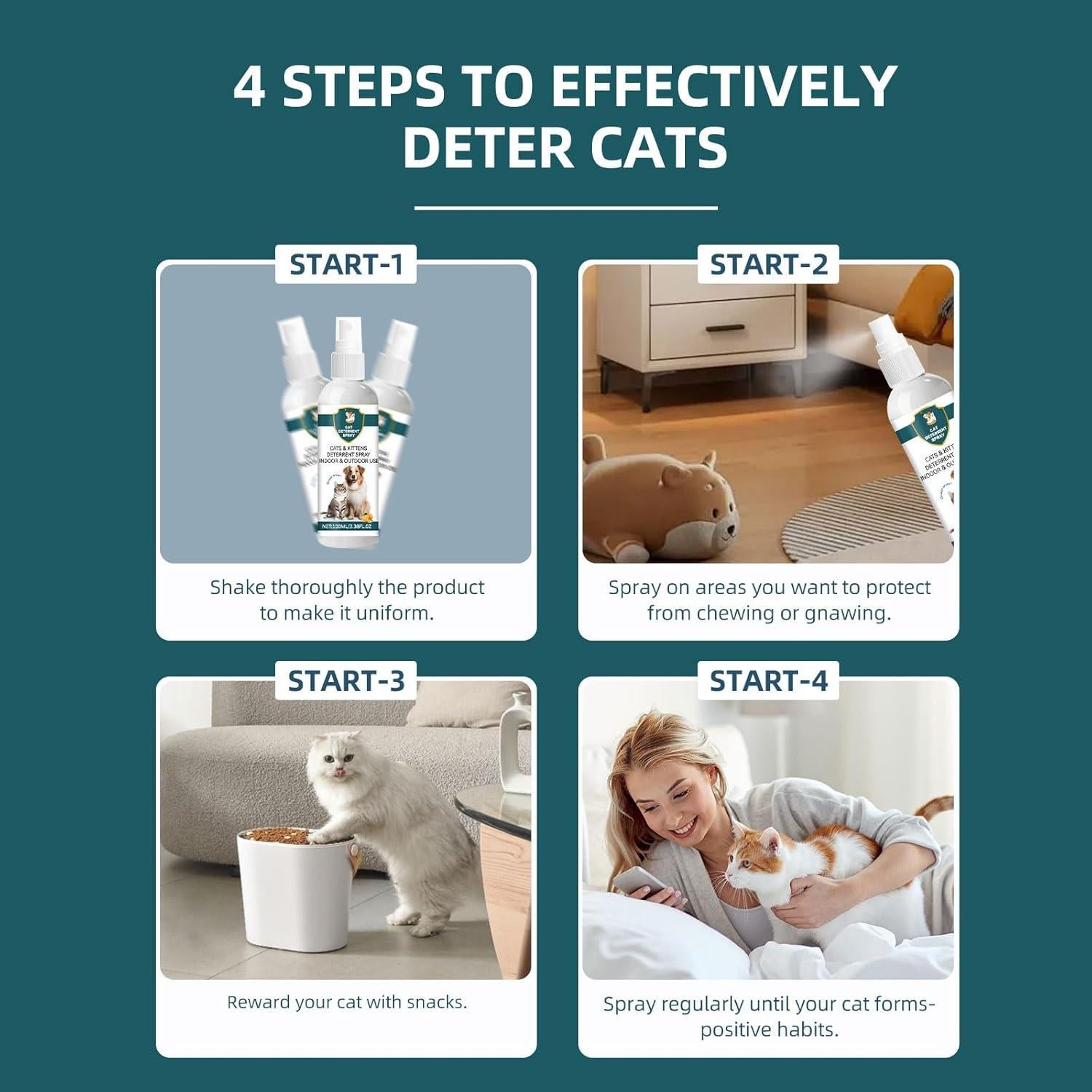 Spray Repelente para Gatos Genérico 200ML - Natural y Seguro