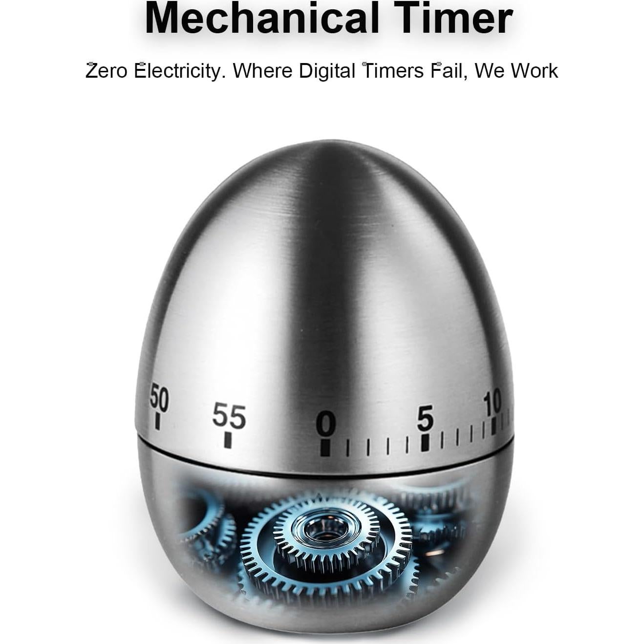 Temporizador Mecánico de Cocina INTRESTIN 60 Minutos Acero Inoxidable