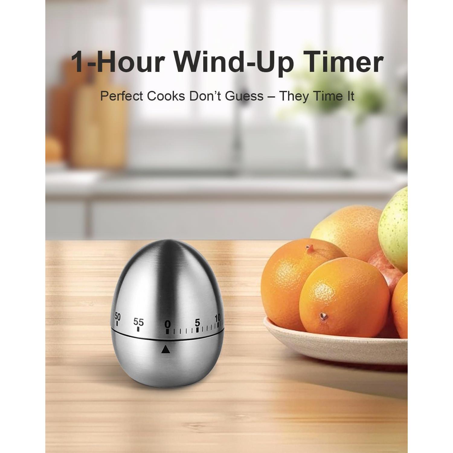 Temporizador Mecánico de Cocina INTRESTIN 60 Minutos Acero Inoxidable