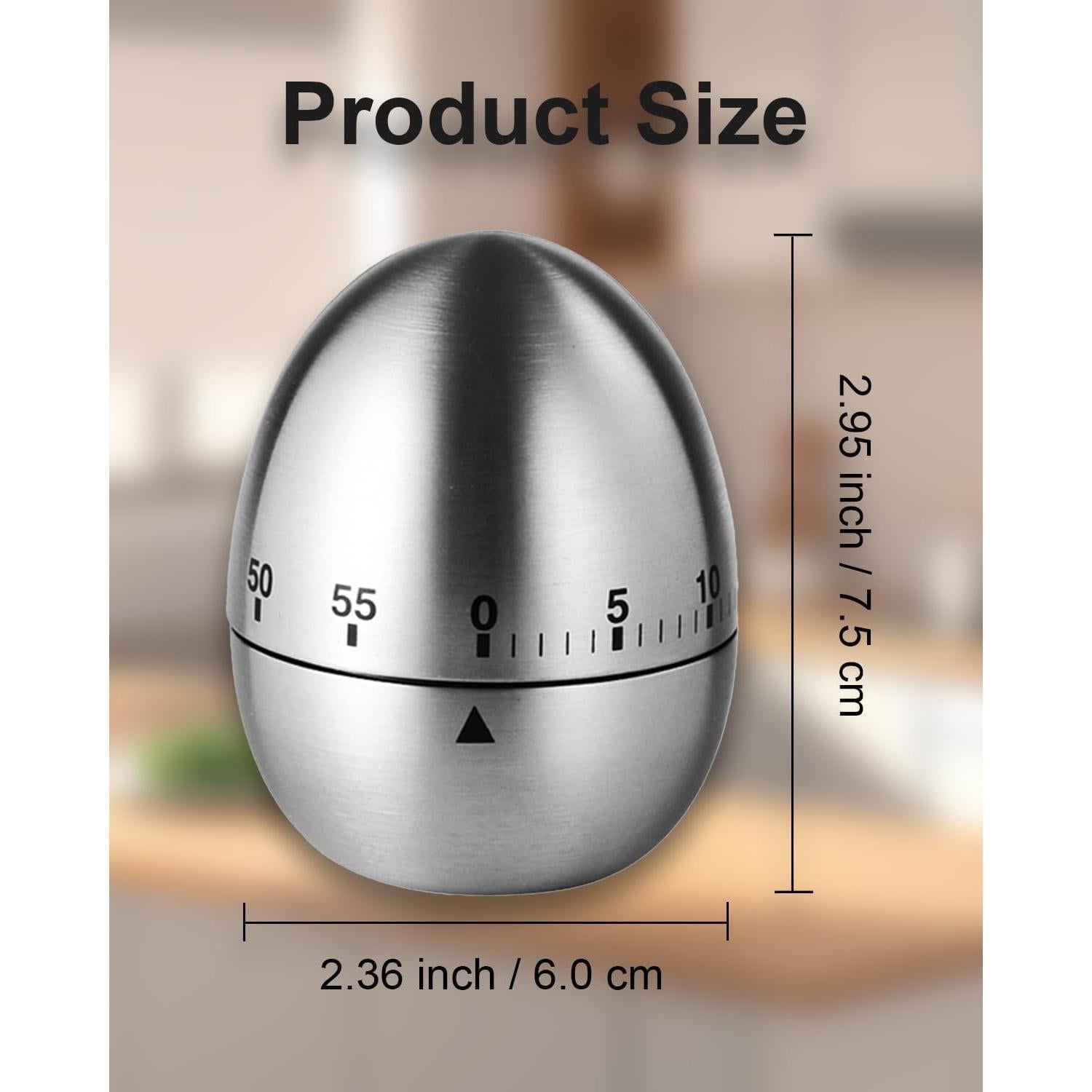 Temporizador Mecánico de Cocina INTRESTIN 60 Minutos Acero Inoxidable