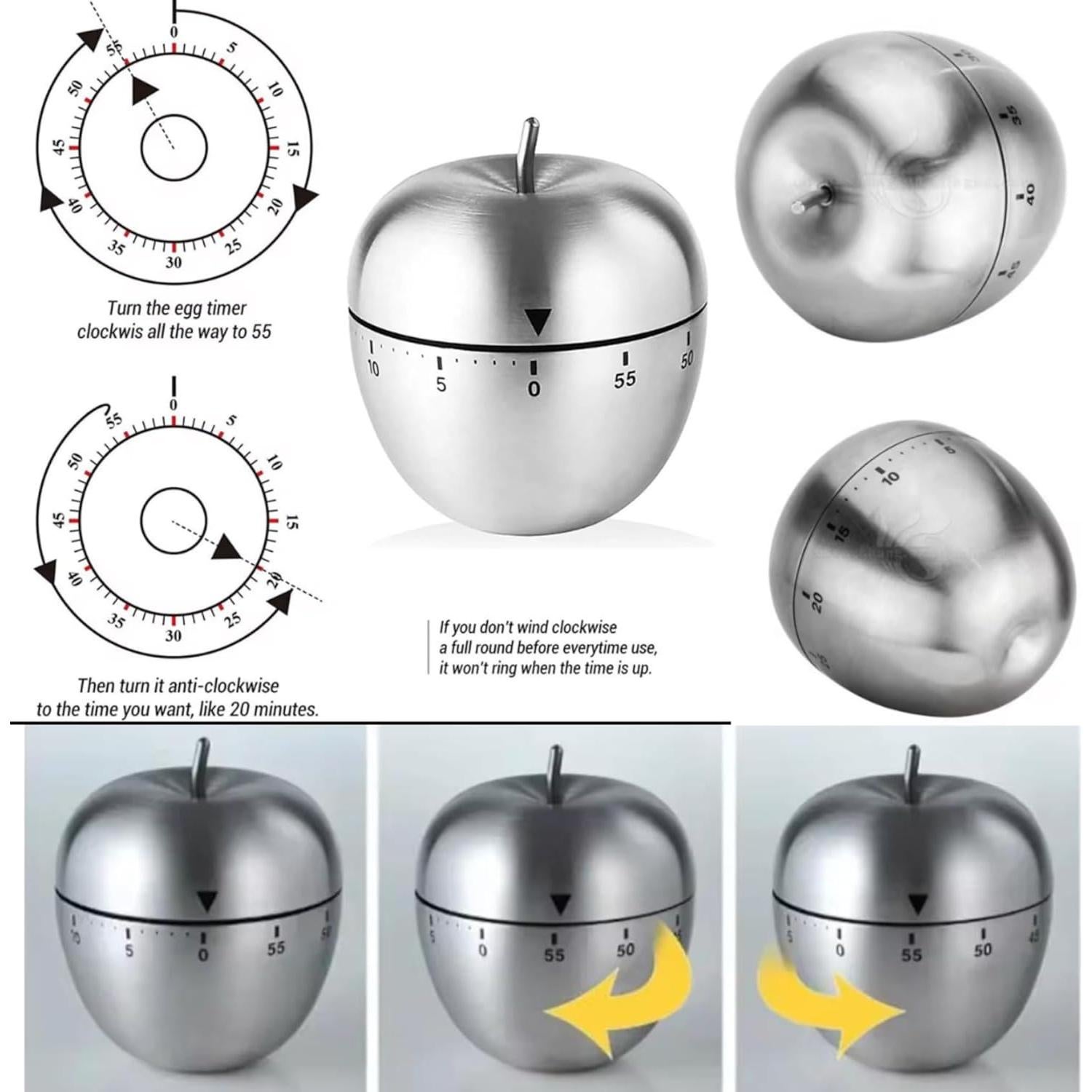 Temporizador de Cocina Digital LEYDT Manzana 60 Minutos