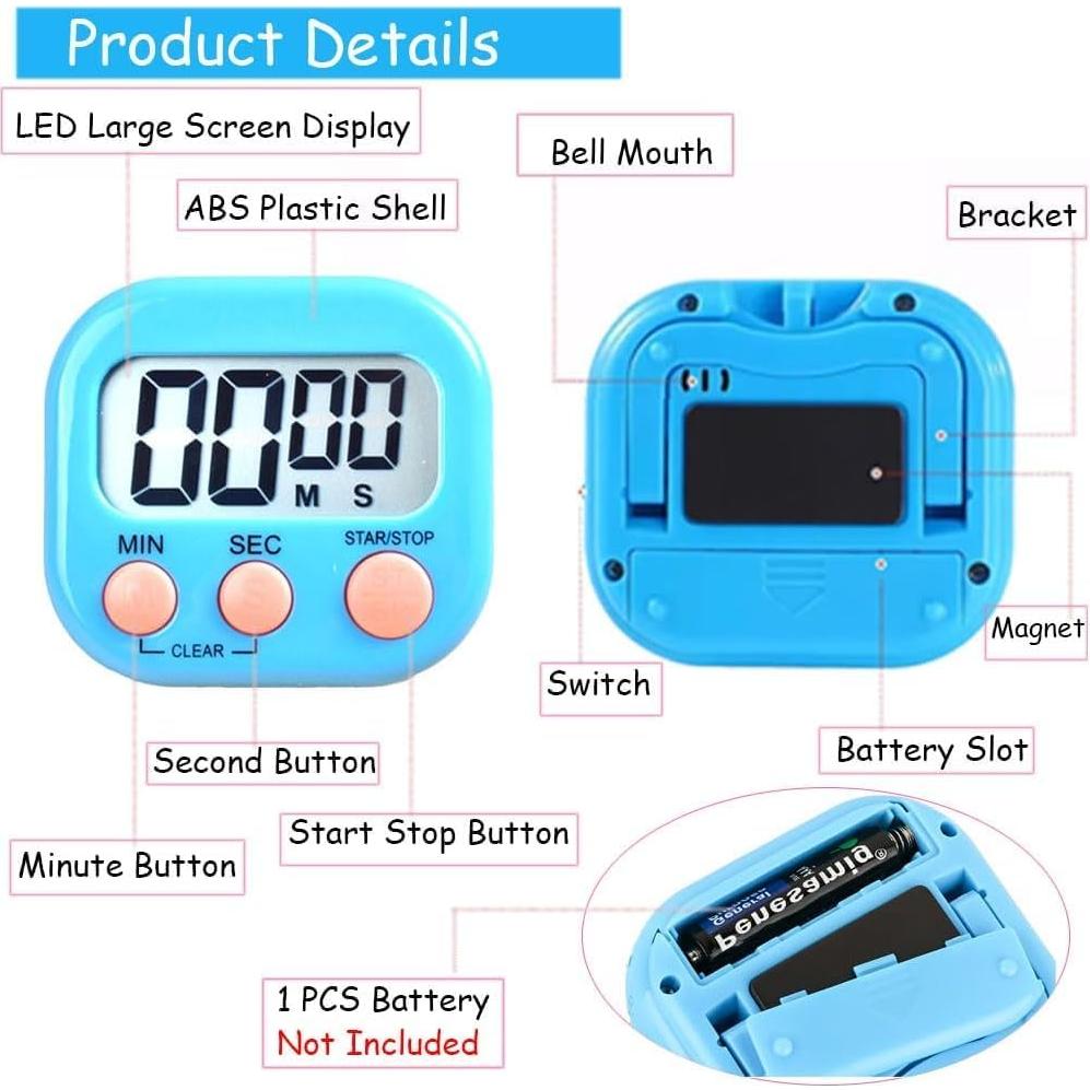Temporizadores Digitales Multifuncionales Frymmx - 4 Piezas