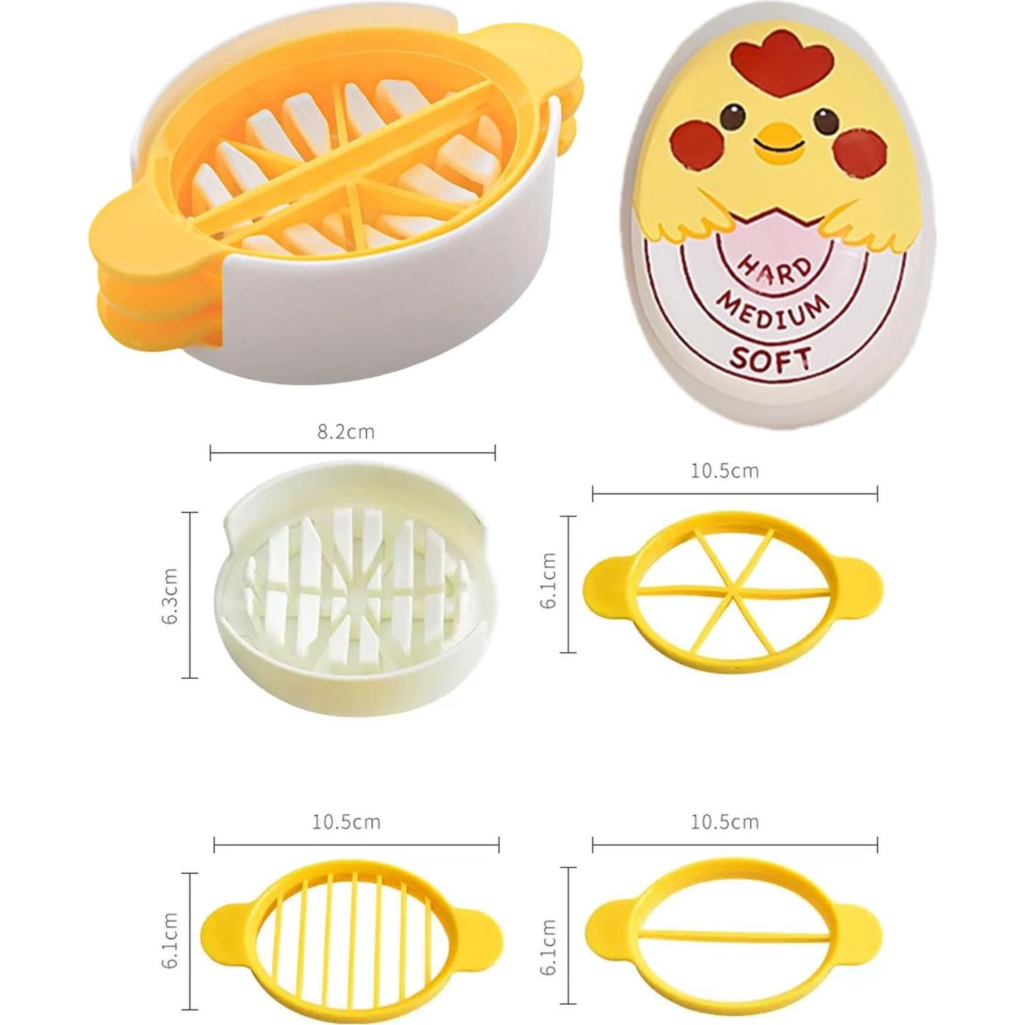 Juego de Cortadores de Huevo 3 en 1 Arrebol + Temporizador