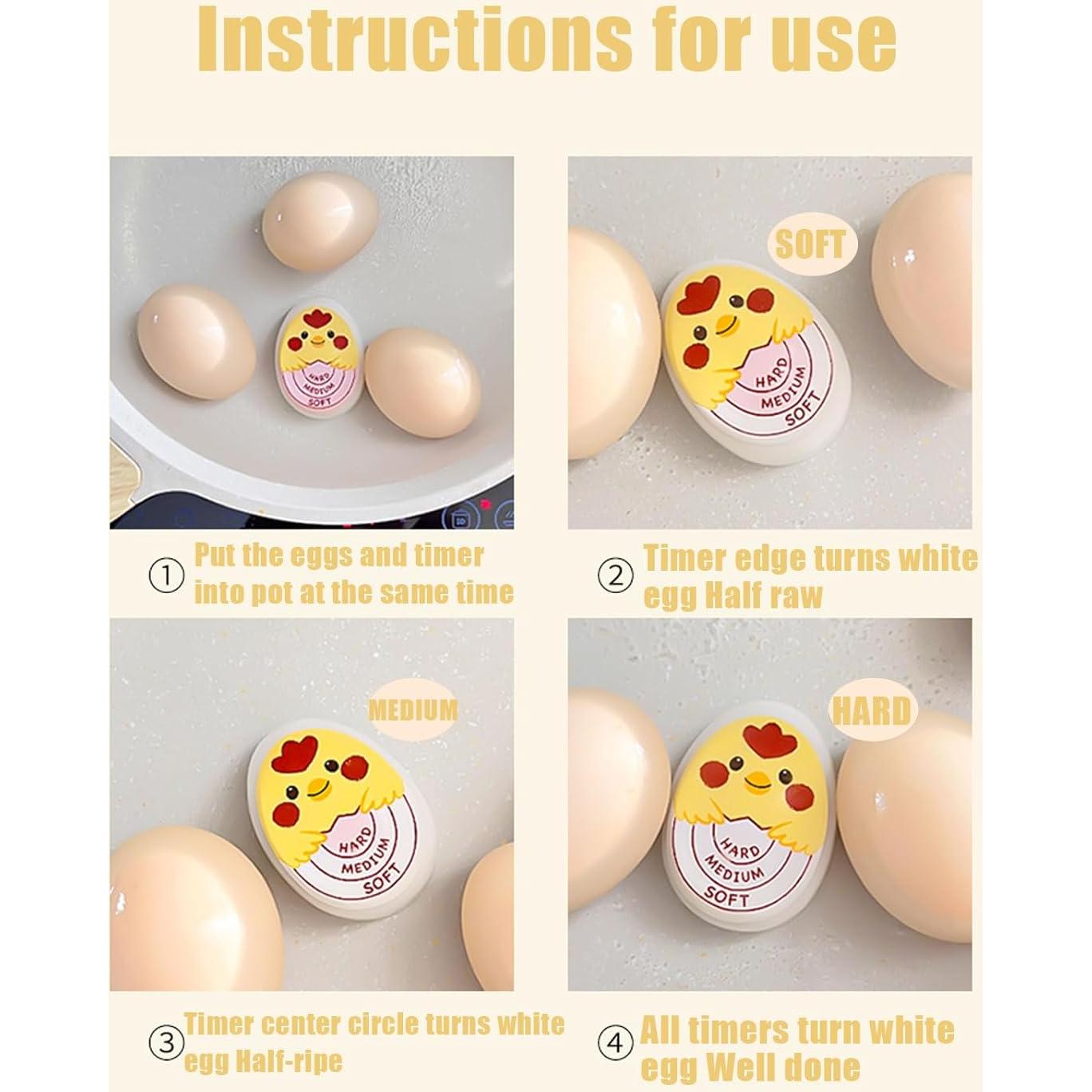 Juego de Cortadores de Huevo 3 en 1 Arrebol + Temporizador