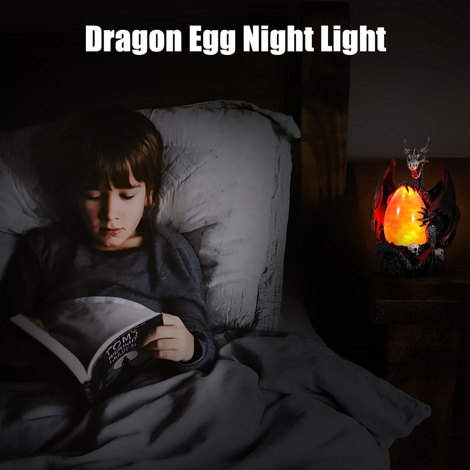 Estatua de Huevo de Dragón Iluminado Yuxelulmai 30 cm