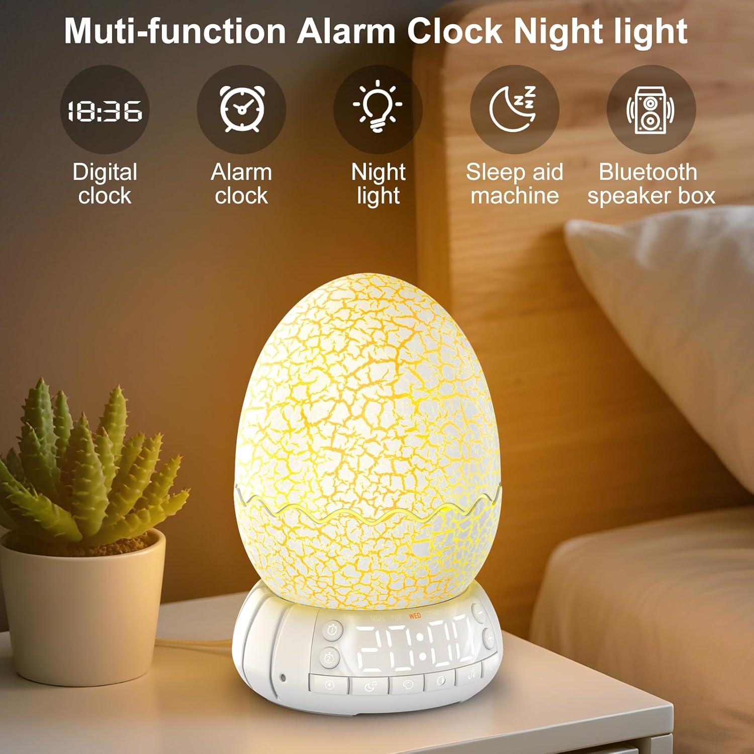 Reloj Despertador MTDYHY con Luz de Amanecer y Altavoz Bluetooth