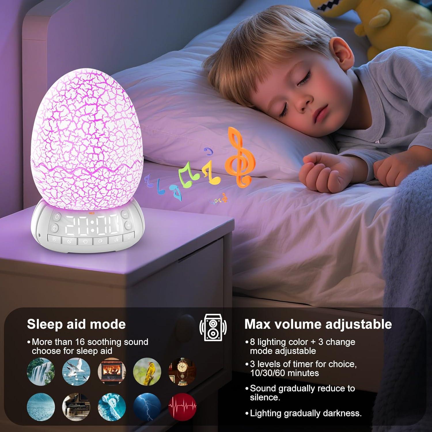 Reloj Despertador MTDYHY con Luz de Amanecer y Altavoz Bluetooth