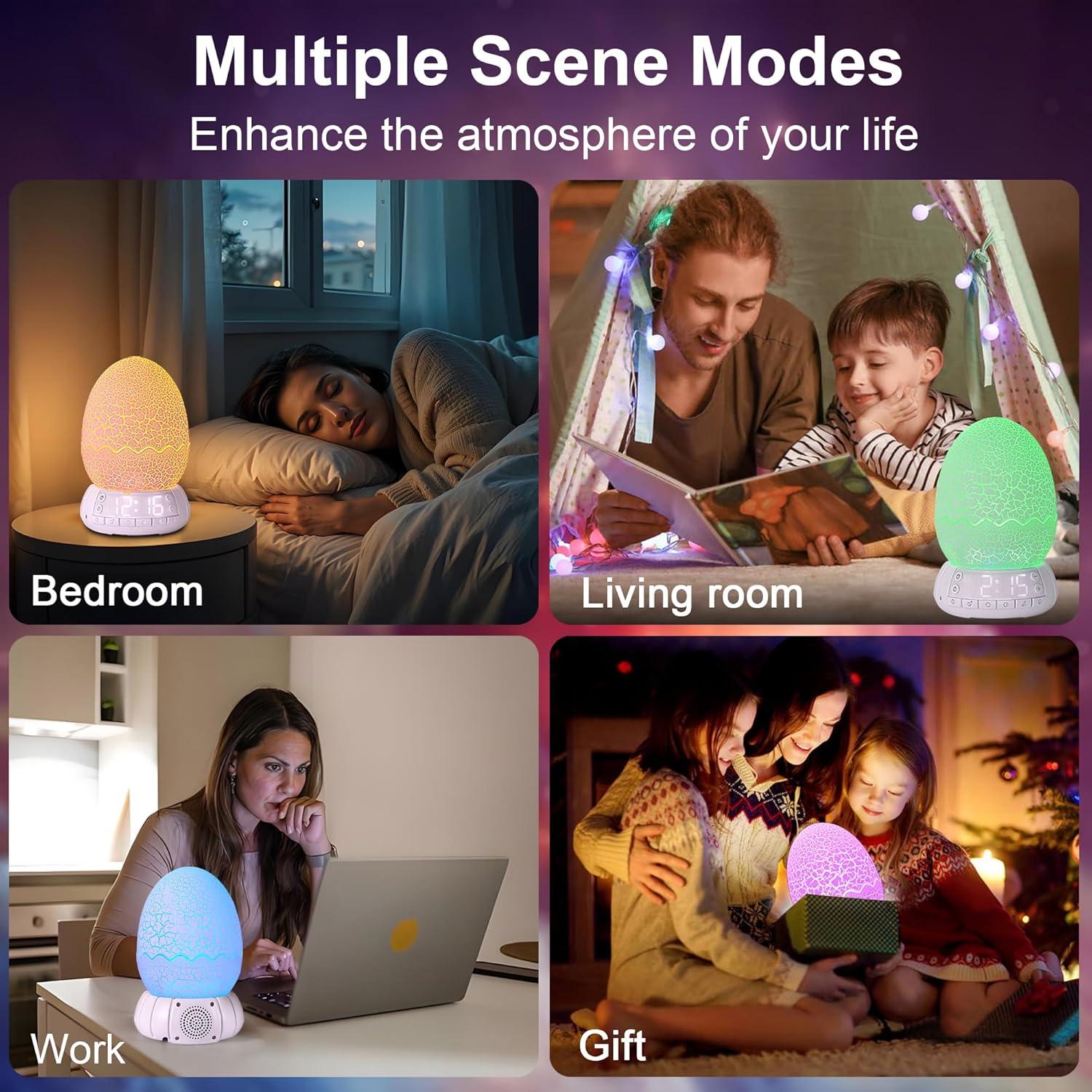 Reloj Despertador MTDYHY con Luz de Amanecer y Altavoz Bluetooth