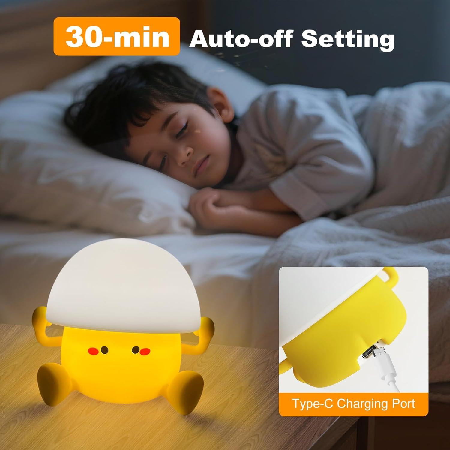 Luz Nocturna Silicona Amacavix Yema de Huevo 3 Brillos