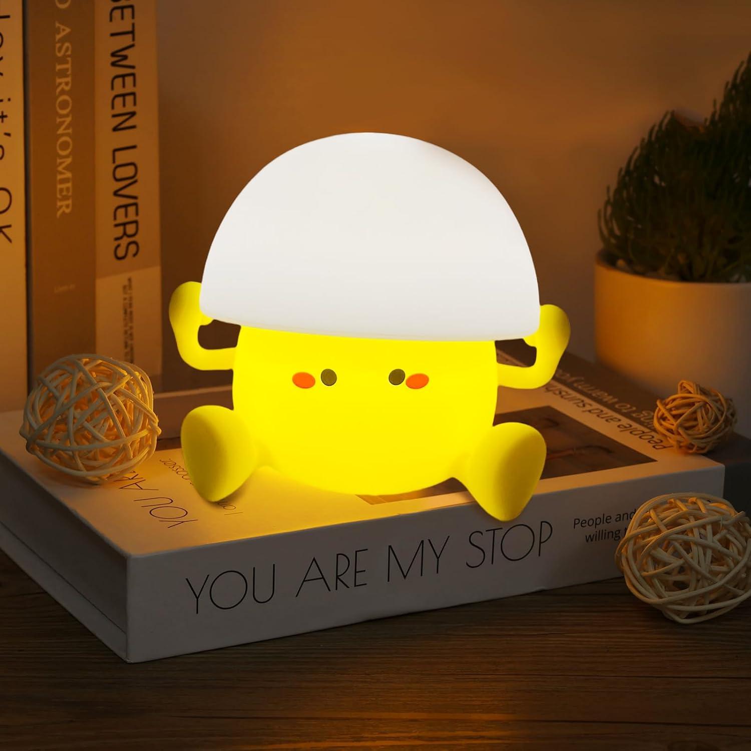 Luz Nocturna Silicona Amacavix Yema de Huevo 3 Brillos