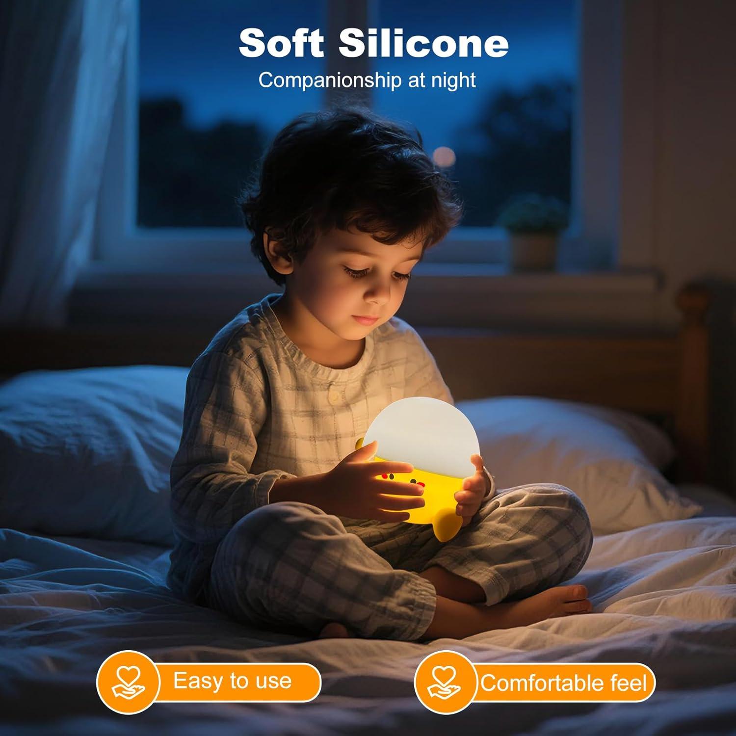 Luz Nocturna Silicona Amacavix Yema de Huevo 3 Brillos