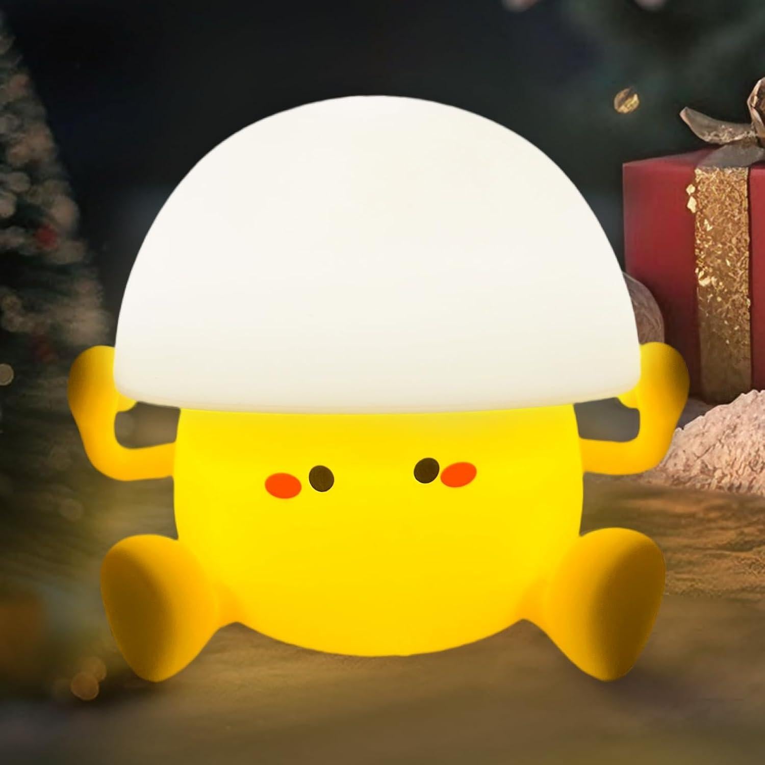 Luz Nocturna Silicona Amacavix Yema de Huevo 3 Brillos